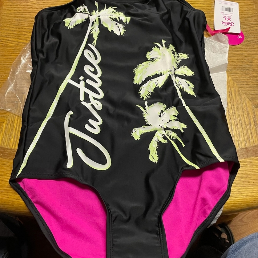 justice one piece bathing suit